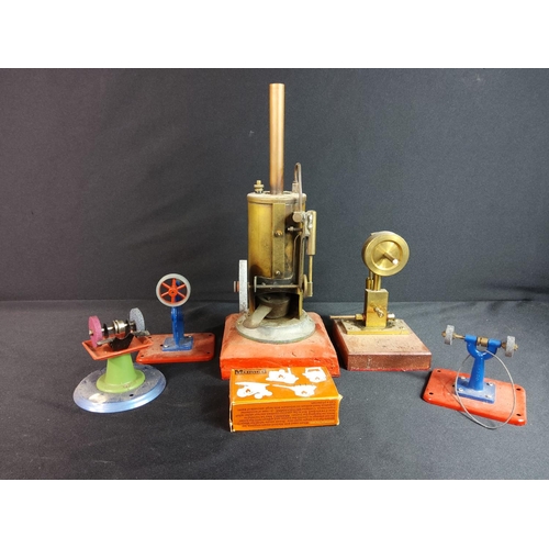 55 - Stationary engine and qty of Mamod tools