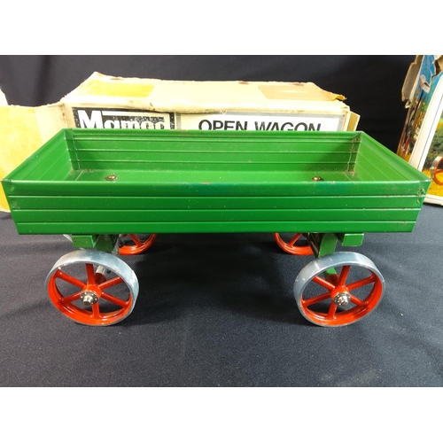 88 - Boxed Mamod traction engine and boxed open wagon