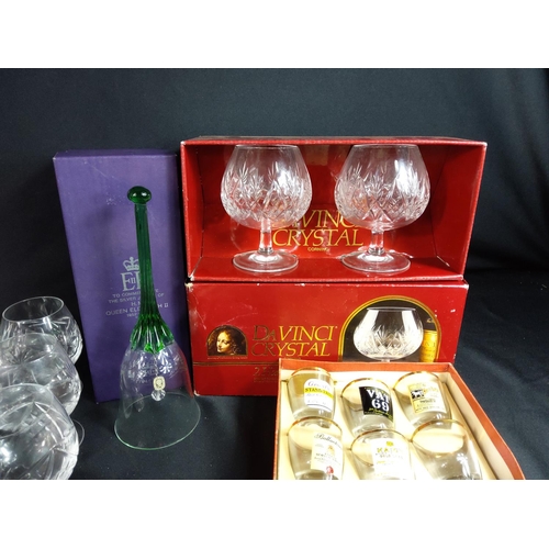 266 - Qty of collectable boxed glasses and cut glasses