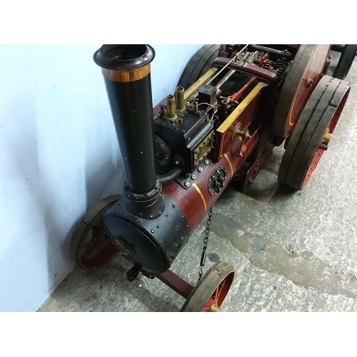 327 - Large live steam traction engine, approx 130cms in length, 56cms in width & 80cms in height