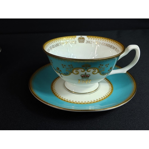 172 - Vintage trio, cup and saucer and Queens Diamond Jubilee cup and saucer