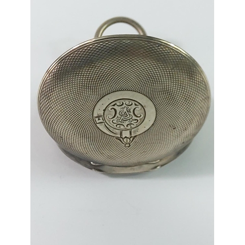 656 - Silver cased full Hunter pocket watch