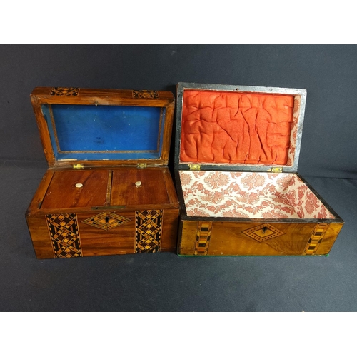 430 - 2 antique sewing boxes