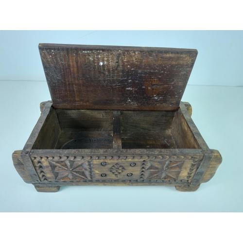 221A - Ornate antique wooden box, possible Dutch