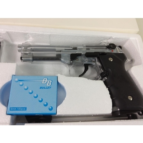 676 - Boxed M9 electric BB gun