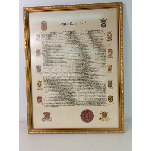 397A - Framed Magna Carta picture, 55cms x 42cms