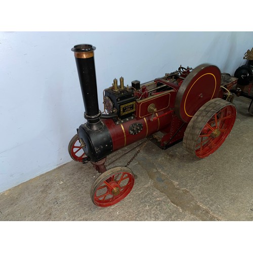 327 - Large live steam traction engine, approx 130cms in length, 56cms in width & 80cms in height