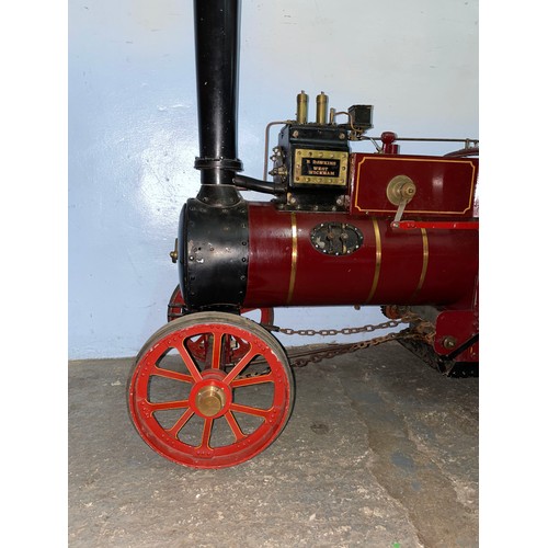 327 - Large live steam traction engine, approx 130cms in length, 56cms in width & 80cms in height