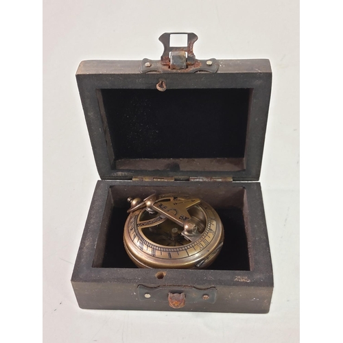 507 - Wooden cased compass