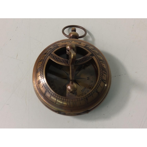 507 - Wooden cased compass