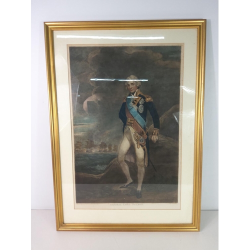 54 - Gilt framed print of Nelson, 57cms x 79cms