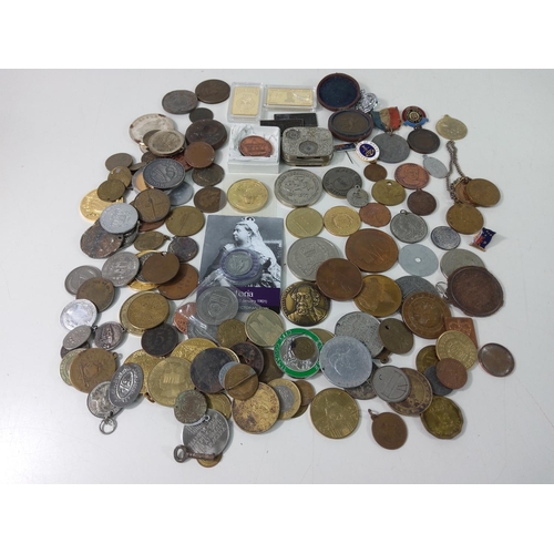 551 - Coins, coin case. medalions etc