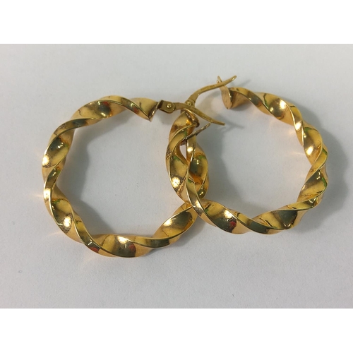 600 - Pair of 9ct gold earrings, 2.7g