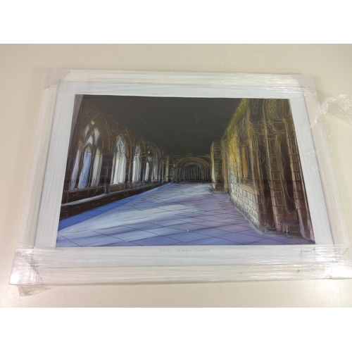 35 - Framed limited edition print 'Durham Cathedral Cloisters' 94/100, 57cms x 42cms