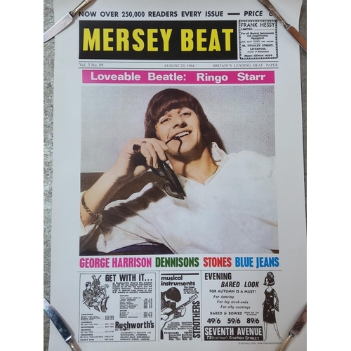 51 - Rolled Mersey Beat poster featuring Rolling Stone: Ringo Starr, 59.5cms x 84cms