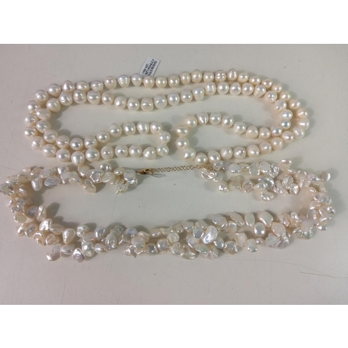 594 - 2 pearl necklaces