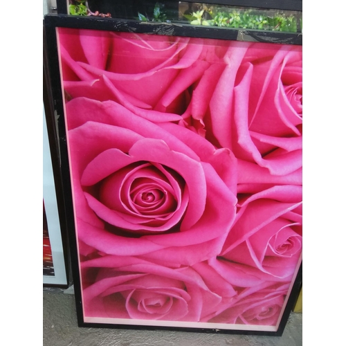 197 - 8 various framed pictures, largest 92cms x 62cms and 9 various pictures, largest 100cms x 100cms