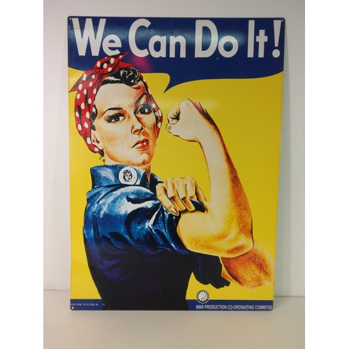 206 - 'We can do it' metal sign, 50cms x 70cms