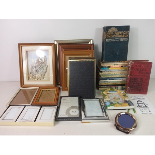 56 - Meat plates, chinaware, box of pictures and books