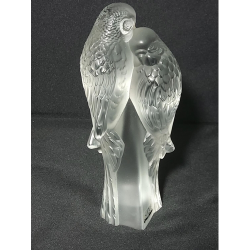 Boxed Lalique budgie figure