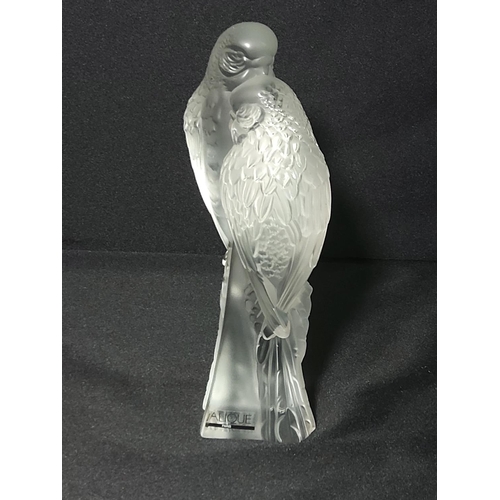 Boxed Lalique budgie figure