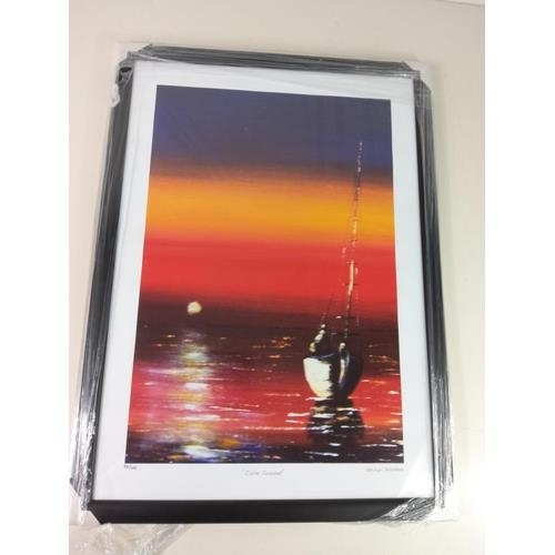 188 - 4 x limited edition print 'Calm Sunset' 94/100 (64cms x 88cms) 'Morning Mystry' 44/50 (57cms x 42cms... 