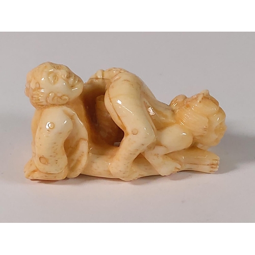 301 - Carved bone erotic sculpture