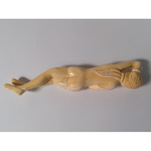 365 - Oriental carved bone nude figure