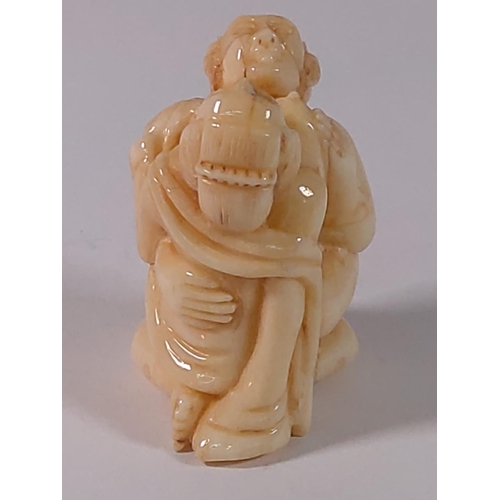 367 - Oriental carved bone erotic figure