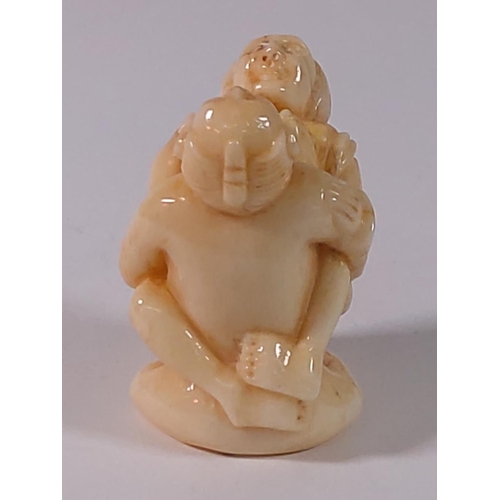 367 - Oriental carved bone erotic figure