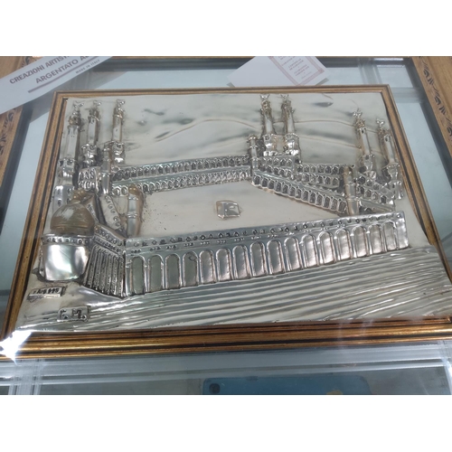 101 - Gilt framed 3D silver picture, 55cms x 50cms