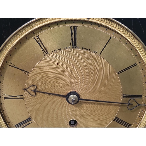 174 - Victorian single Fusee movement Timepiece mantle clock by Payne of Bond Street, London