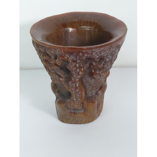 263 - Genuine horn libation cup