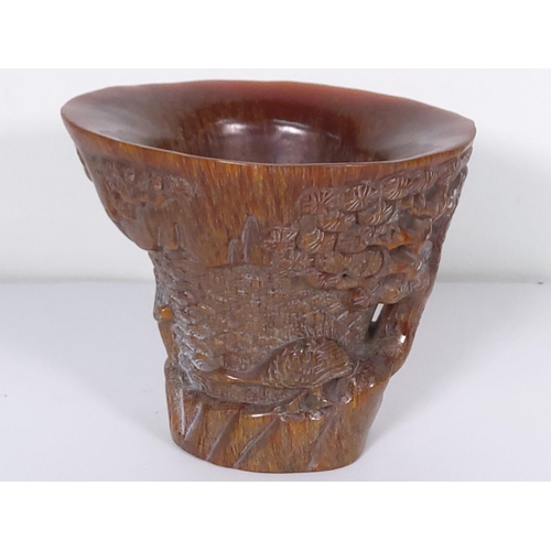 263 - Genuine horn libation cup