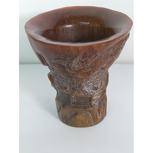 263 - Genuine horn libation cup