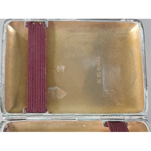 375 - Silver cigarette case, 46g