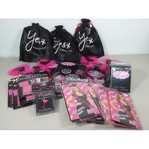 64 - Hamper selection of hen night and play items