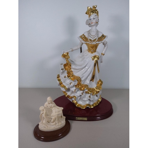 115 - Large porcelain figure of a lady +1