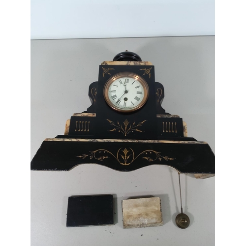 118 - Antique marble cased clock