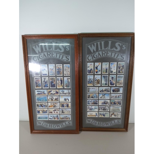 81 - 2 framed sets of cigarette cards, 60cms x 31cms