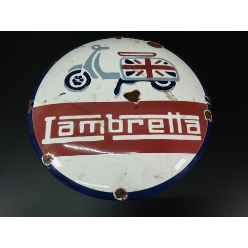 92 - Lamberetta enamel advertising sign