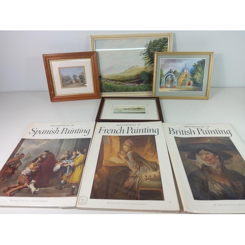 192 - 5 framed photographs by Frank Sutcliffe and 4 framed pictures and 3 art books