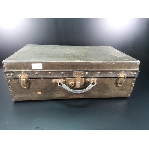 126 - Vintage Suitcase containing costume jewellery and interesting items