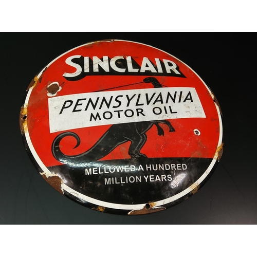 91 - Sinclair Pennsylvania Motor Oil enamel advertising sign