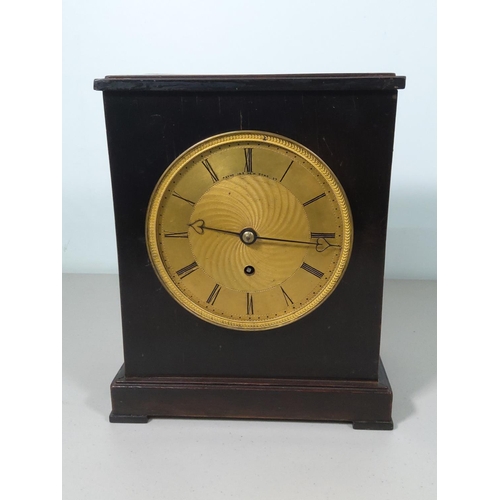 59 - Victorian single Fusee movement Timepiece mantle clock by Payne of Bond Street, London