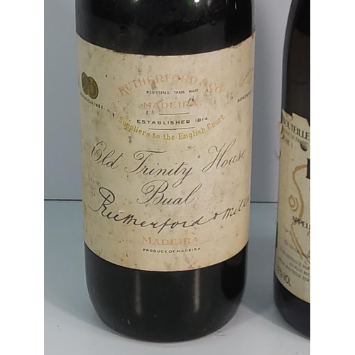 112 - Rutherford & Co Old Trinity House Bual Maderia wine and a La Chasses du Pape Cotes du Rhone Reserve ... 