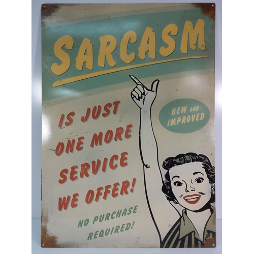 35 - Novelty metal sign