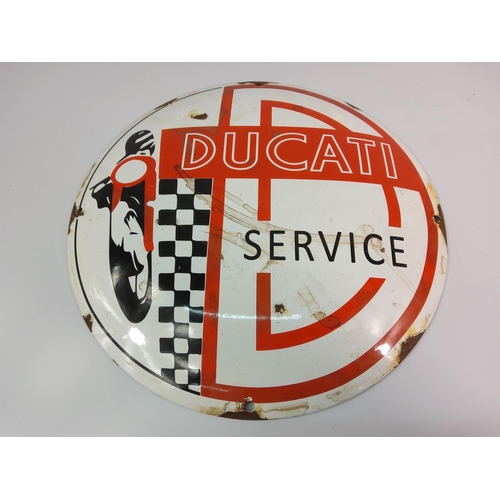 81 - Ducati enamel advertising sign