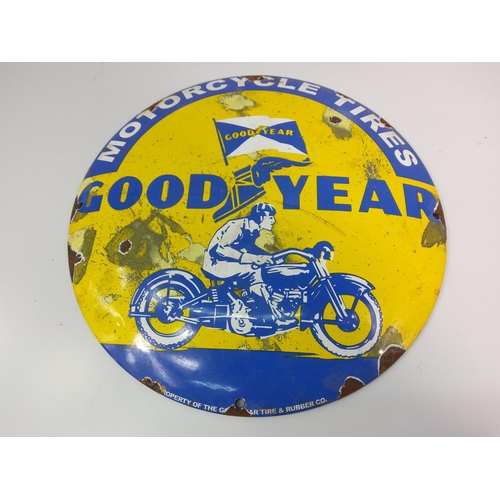 82 - Goodyear enamel advertising sign