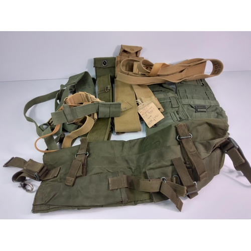 2 - Box of military webbing and accessories